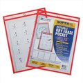 C-Line Products C-Line Products 40814BNDL10EA Reusable Dry Erase Pocket  Neon Red  9 x 12 - Set of 10 Pockets 40814BNDL10EA